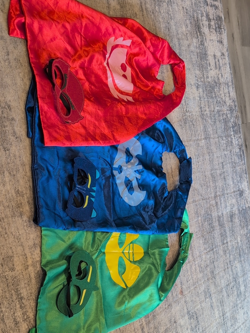 PJ Masks Superhero Capes and Masks Set - Red, Blue, Green